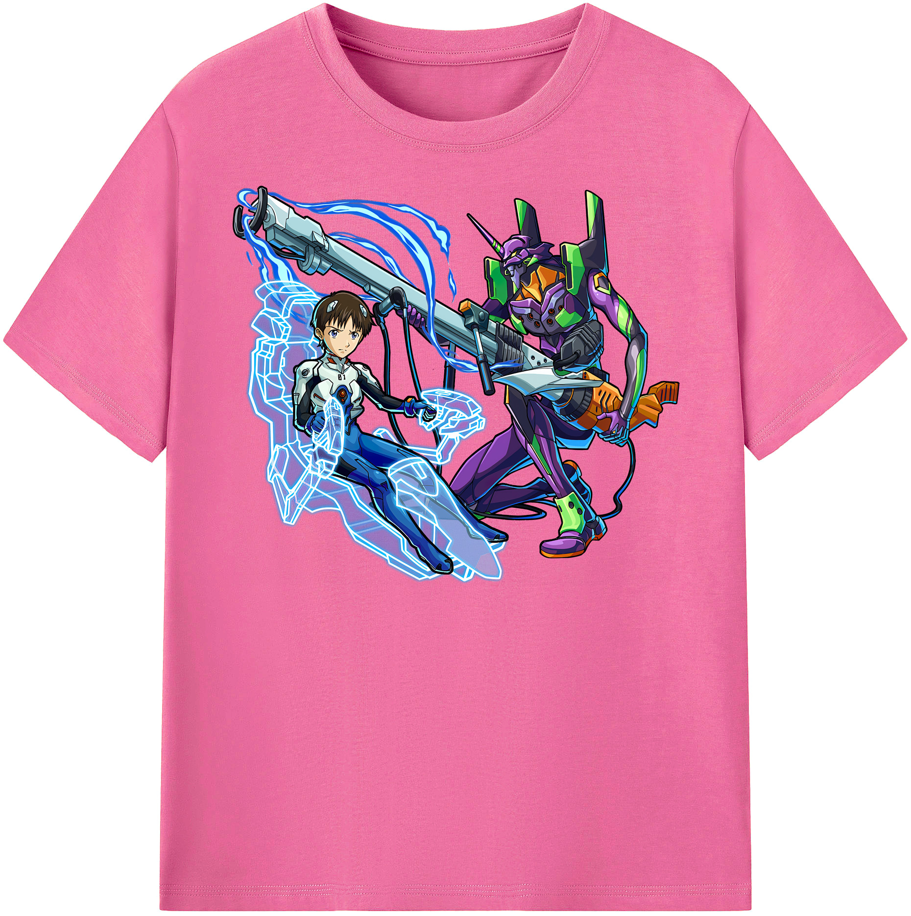 （画像用） EVA 新世紀エヴァンゲリオン レディースカジュアルプリントTシャツ（綿100％）